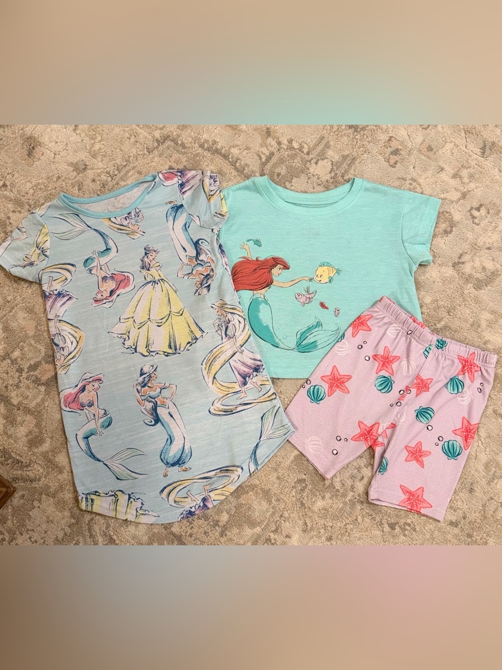 Toddler Girls Princess Bundle of 2 Pajamas